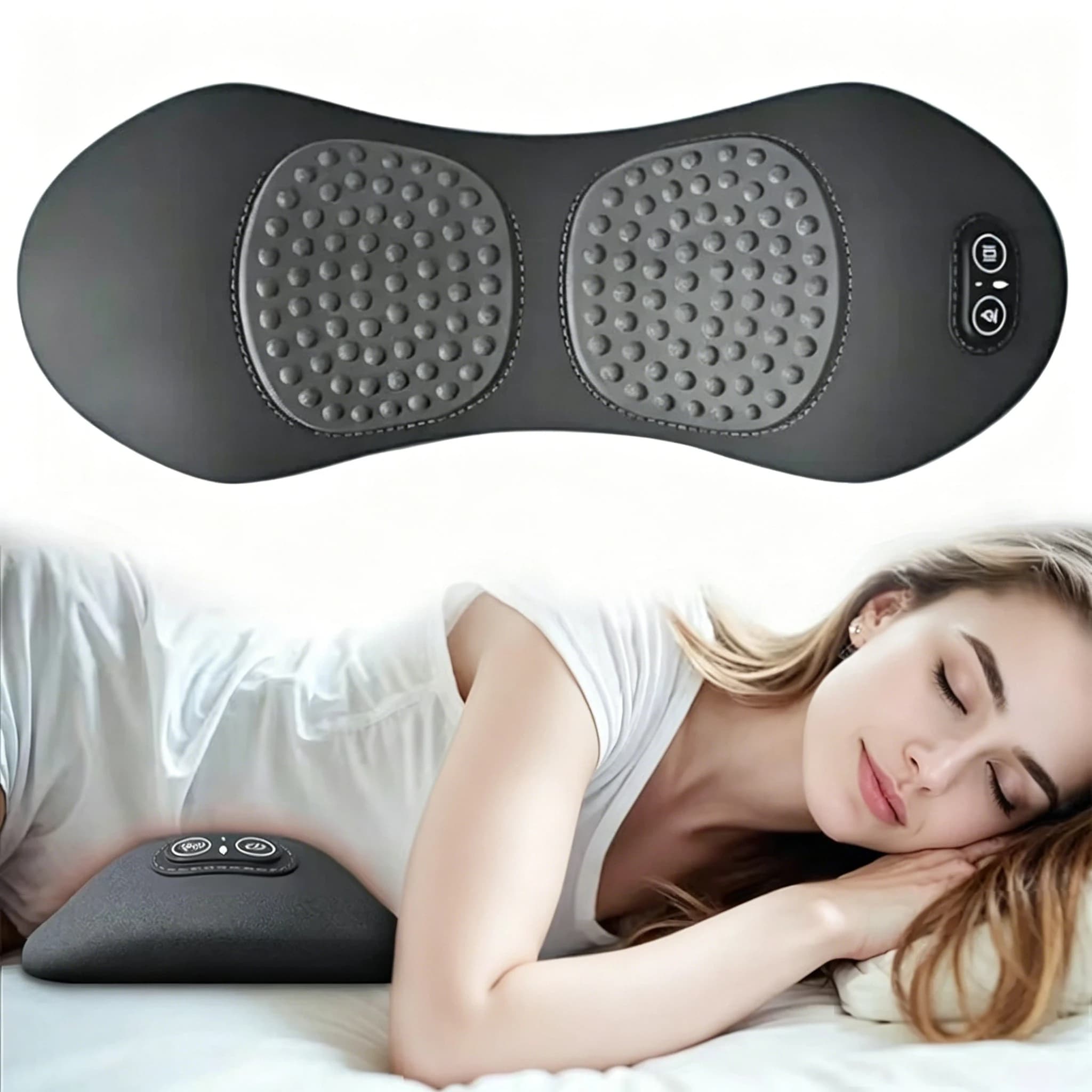 NEW 3-in-1 Back Massager Waist Pillow Bed Sleeping Waist Protection Pad Electric Massage Lying Flat Waist Pain Waist Massager