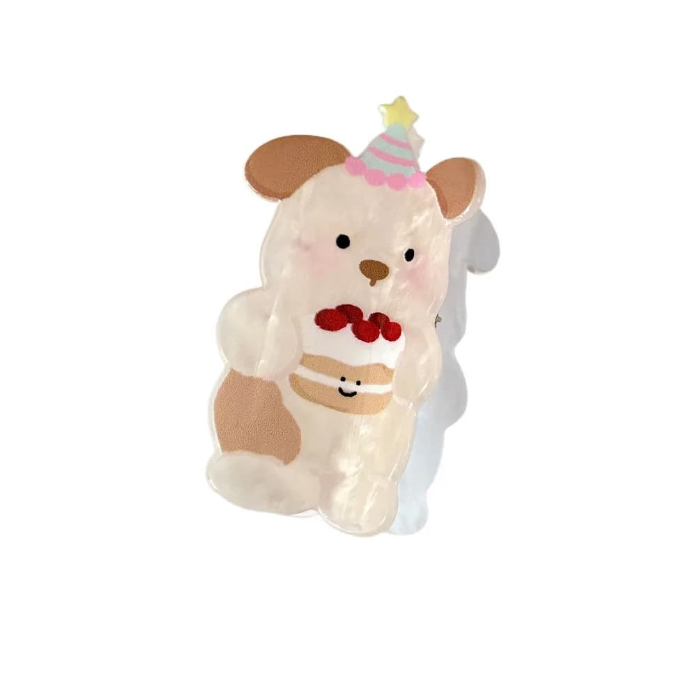 Fermaglio per capelli a forma di orsetto, squalo, cane, pinguino, in acrilico, accessori per capelli, fermaglio a squalo animale per donna