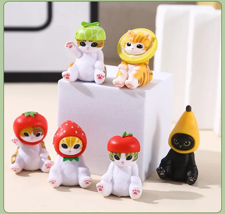 Anime Mofusand Figure Dressing Kawaii Cats Blind Box Toys Collection Desktop Ornaments Kids Birthday Gifts Mengli Fruit Series