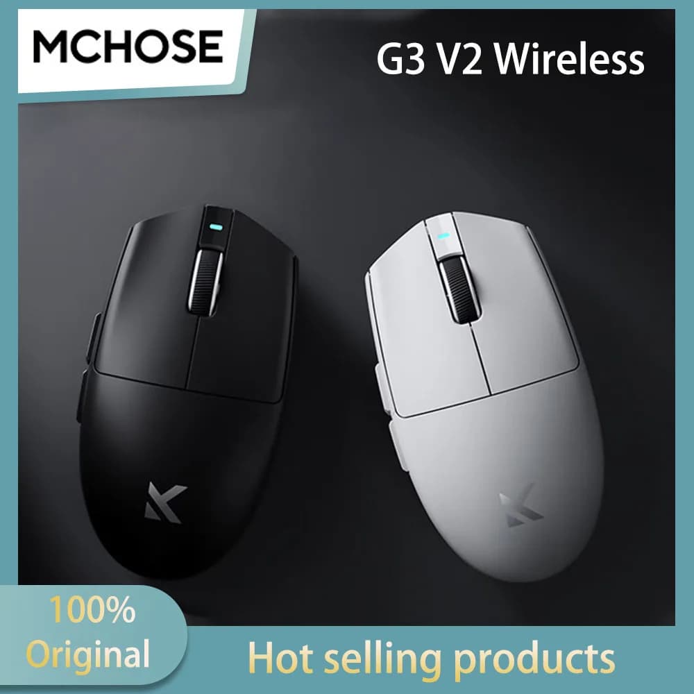 MCHOSE G3 V2 Wireless Mouse Gaming Esports Office Wired/2.4G/Bluetooth Rechargeable Ergonomic High Performance Low Power Consump