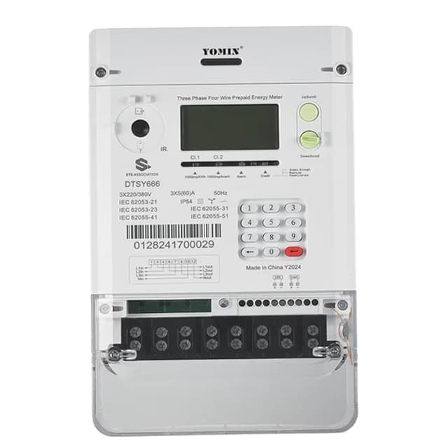 DTSY666 Misuratore di energia prepagato STS intelligente trifase a quattro fili Modulo plug and play Batteria sostituibile GPRS Kwh