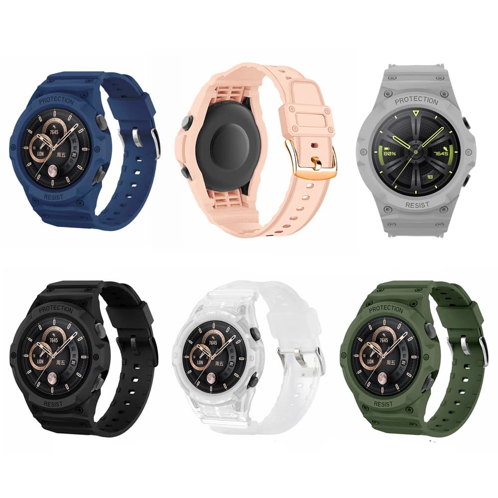 Custodia protettiva per cinturino da polso con telaio in TPU per Huawei Watch GT 6/5/4/3 GT6/GT5/GT4/GT3/GT2 Custodia per cinturino da 46 mm