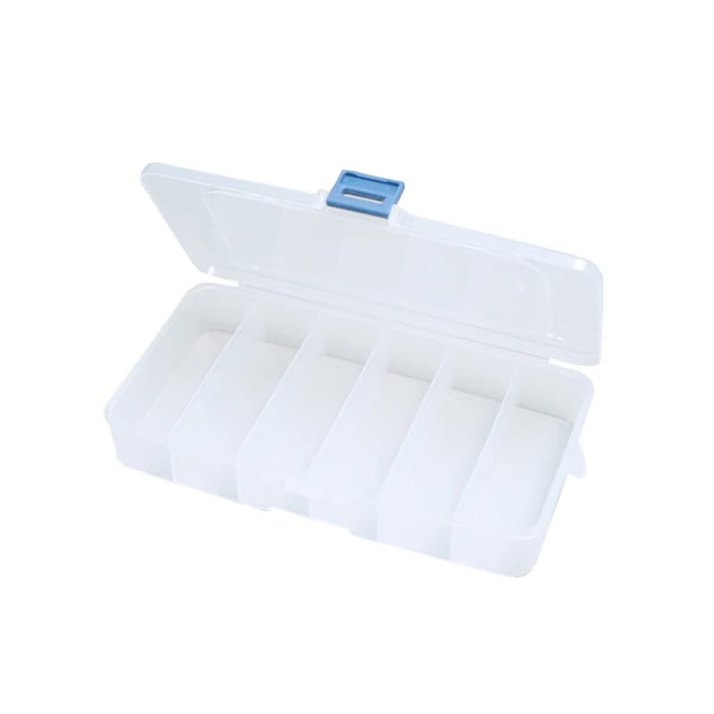 Organizer Household Travel Supplies With Dust Proof Clear 5/6-grid Portable Plastic Hair Clips Jewelry Storage Box Accessories