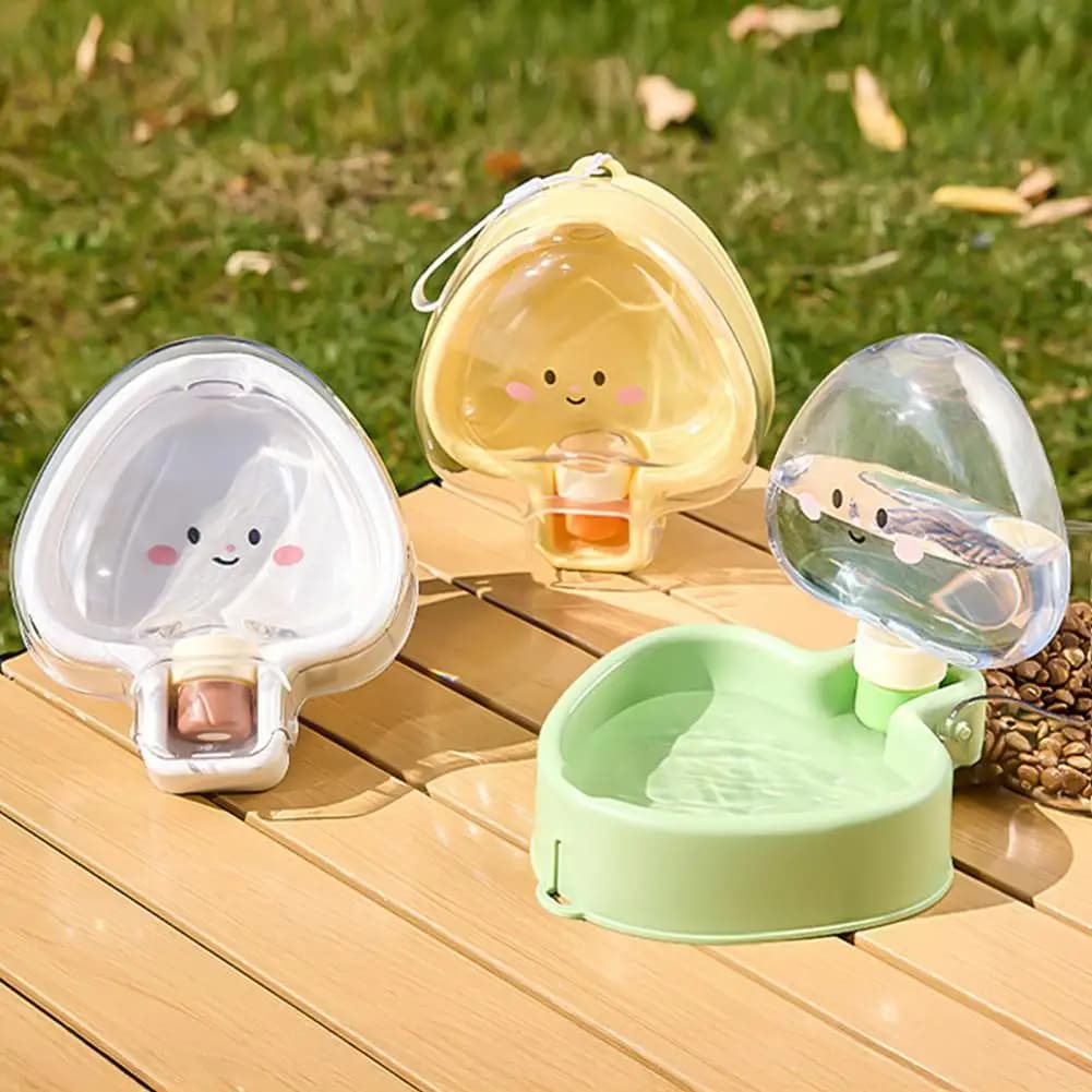 Bottiglia d'Acqua Portatile per Animali Domestici con Dispenser Antigoccia, Ciotola Pieghevole per Escursioni e Passeggiate all'Aperto