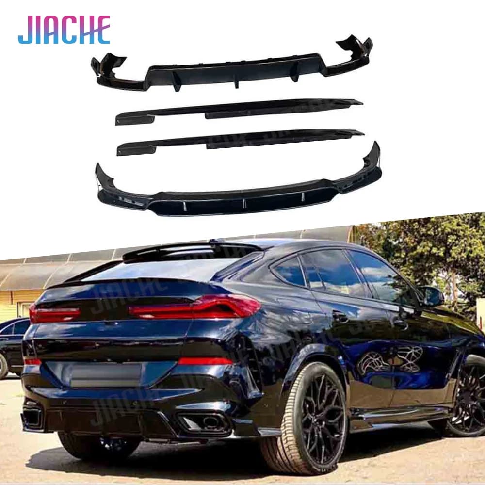 Kit Carrozzeria JIACHE in Fibra di Carbonio: Labbro Anteriore, Diffusore Posteriore, Splitter e Minigonne Laterali per BMW X6 G06 M Sport 2020-2022