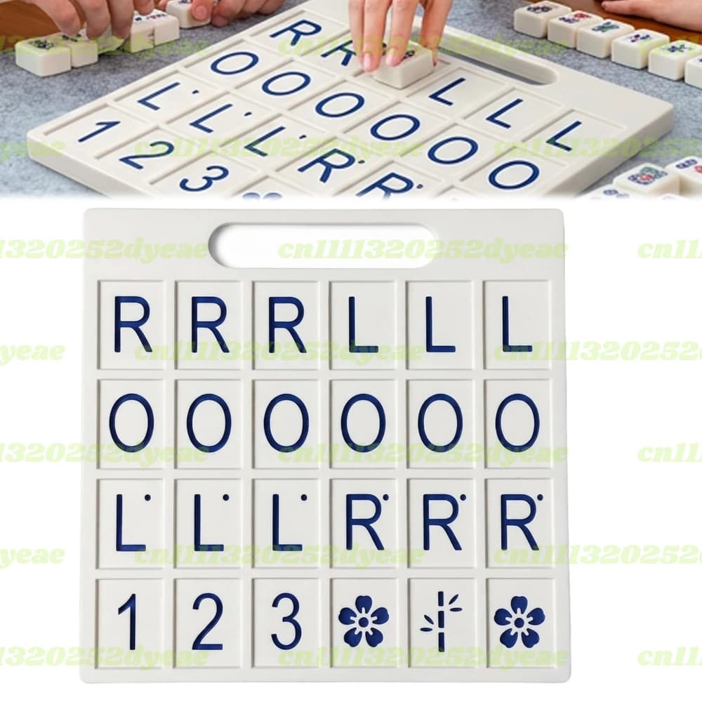 Solo Mahjong Board, Practice Board in Blue,Solo Mahjong Boards Practice Tool for Improving Tile Recognition and Strategy at Home