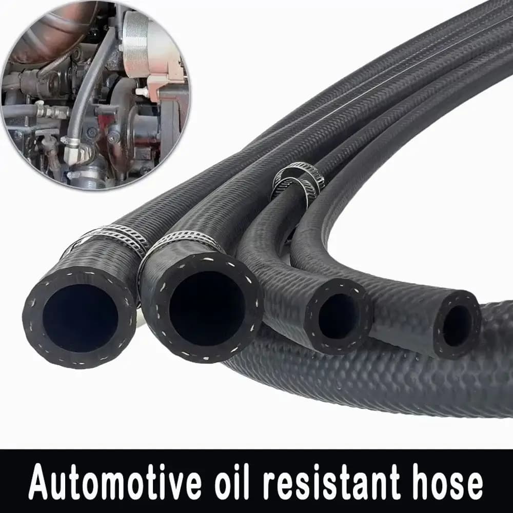 Nuovi Tubi Multifunzionali per Carburante Auto ID 4 5 6 8 10 12 14mm con Morsetto per Tubi, Tubo Diesel, Tubo Vuoto