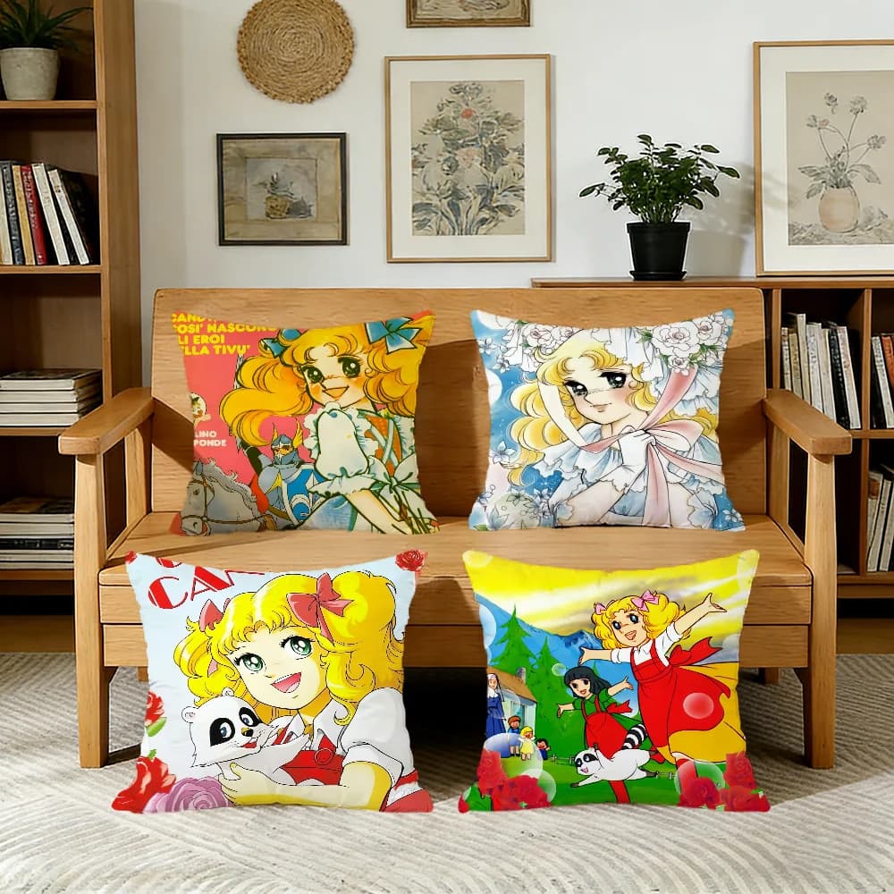 C-candy anime cute C-candy cushion cover For Pillow Printing Sofa Decoration Home Car Room Coffee Shop Office Nordic Simplicity