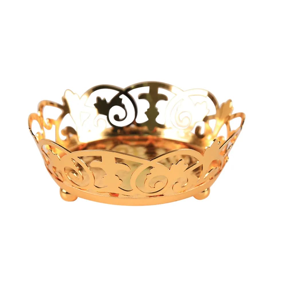 Vassoio Decorativo in Ferro Robusto per Caramelle, Piatto Funzionale per Snack, Vassoio Premium per Dessert, per Casa, Ufficio, Hotel, Piatto per Frutta Secca