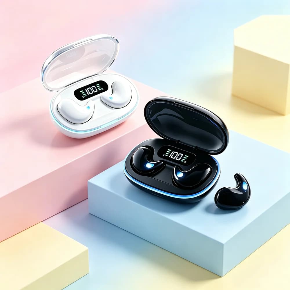 Bluetooth 5.3 Earphones Mini Headphones TWS Wireless Earbuds HIFI Stereo Noise Reduction Heasets with Microphones