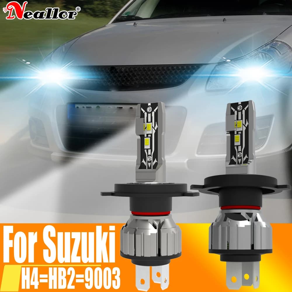 2 pz H4 Ha Condotto Il Faro Canbus HB2 9003 Lampadina Per Auto Ad Alta Potenza Diodo di Luce Bianca Lampada 12 v 55 w Per Suzuki Grand Vitara Swift Jimny SX4