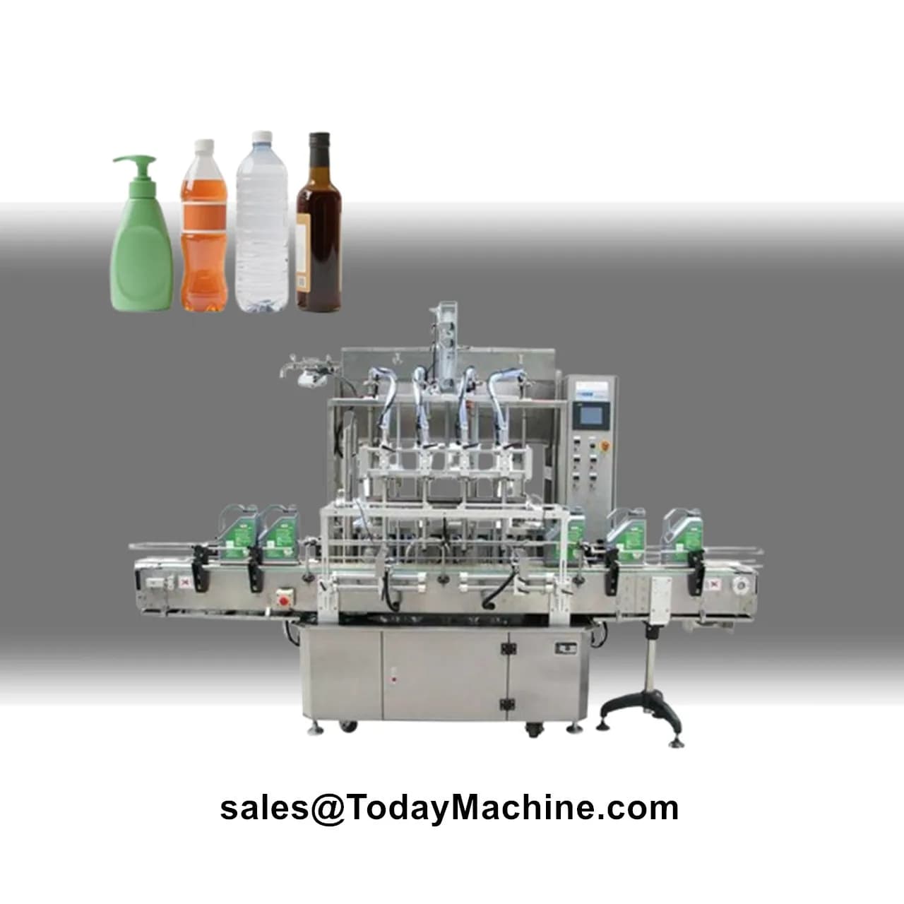 Automatic Pneumatic Filling Machine for Water Juice Oil Honey Shampoo Viscous Liquids Bottles
