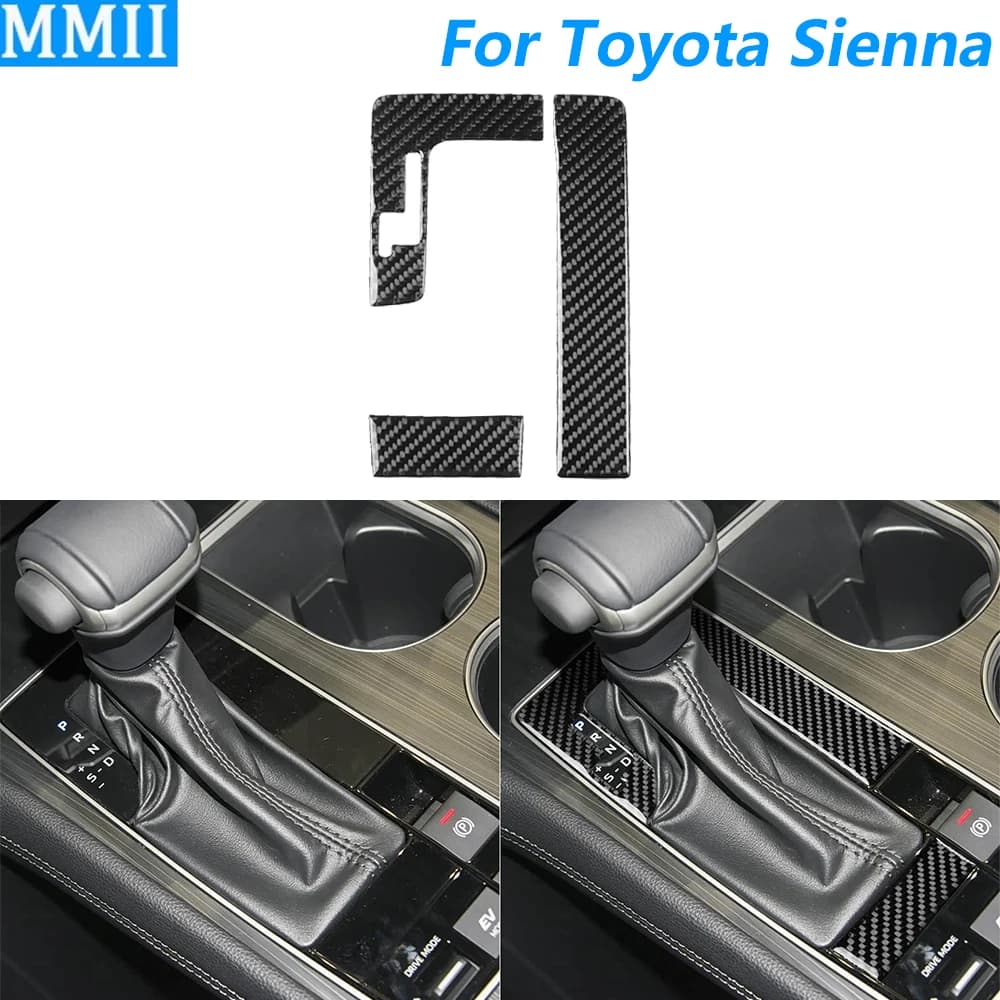 Per Toyota Sienna 2021-2026: Copertura del Pannello del Pulsante del Cambio in Fibra di Carbonio, Accessori Decorativi per Auto