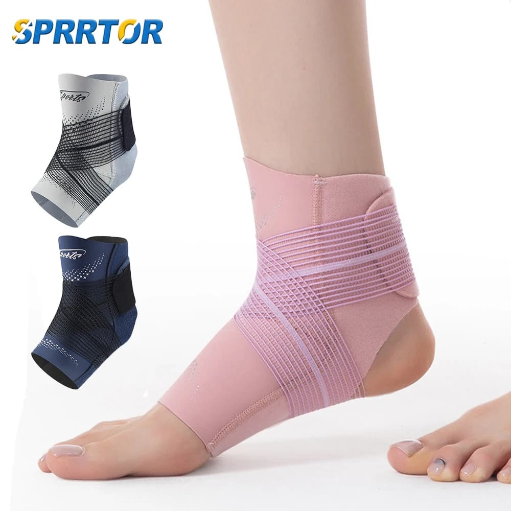 1 Pezzo Tutore per Caviglia Regolabile per Uomini e Donne, Supporto Compressivo per Caviglia Distorta, Stabilizzatore Sportivo per Corsa e Pallavolo