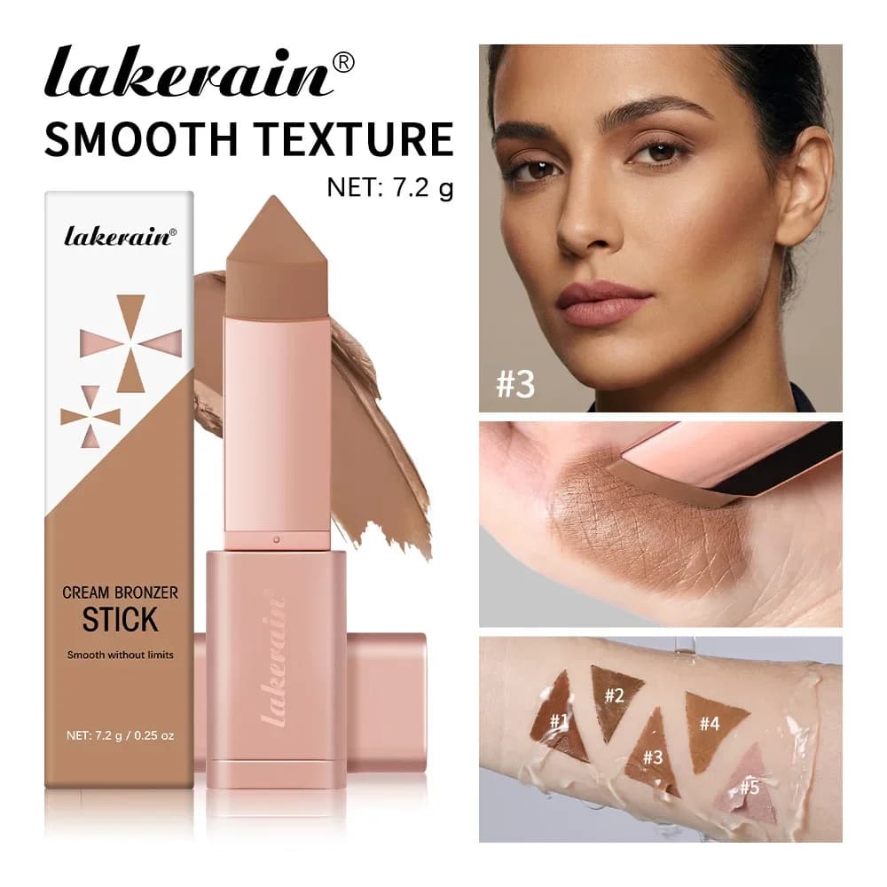 Lakerain Stick Bronzer Crema Modellante 3D Multifunzionale Illuminante Contorno Viso - Idea Regalo Festa della Mamma
