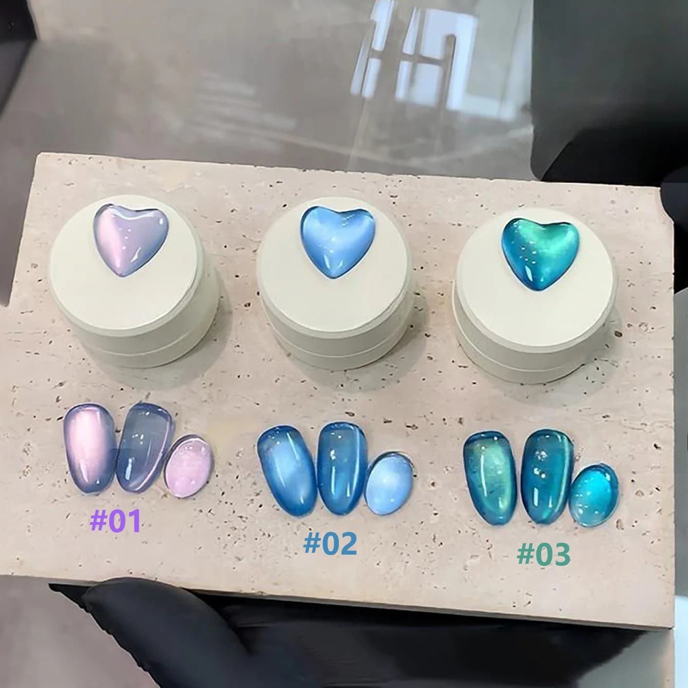 MIANEL 12ML Smalto Semipermanente Effetto Occhio di Gatto Serie Notte Estiva Stelle e Mare, per Nail Art, Unghie Verdi, Unghie Blu, Forniture per Unghie 1-8 pz