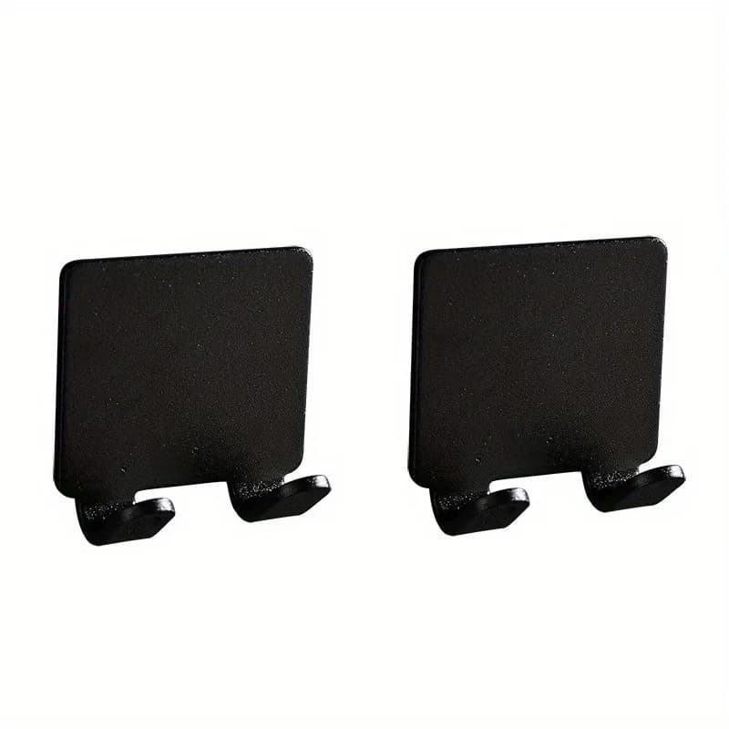 2 pezzi supporto per rasoio adesivo montaggio a parete bagno per doccia gancio rack Gillette supporto per rasoio da barba gancio in plastica nera