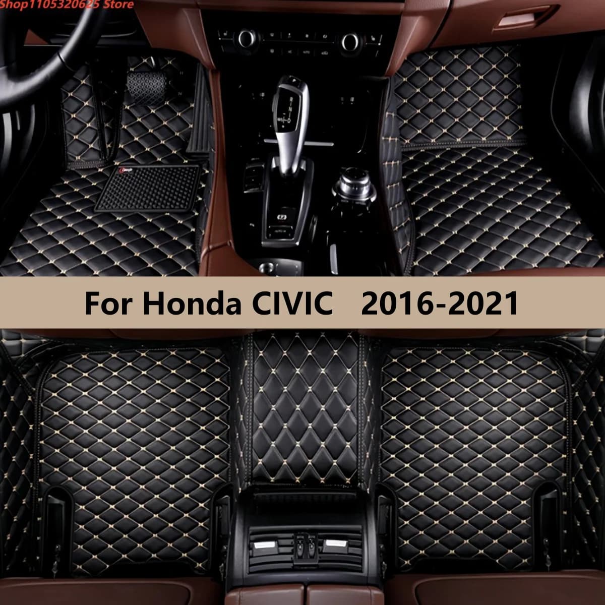 Tappetini per Auto Honda CIVIC 10a Generazione Berlina 2021 2020 2019 2018 2017 2016 Accessori Interni Auto Tappeti Impermeabili per Veicoli