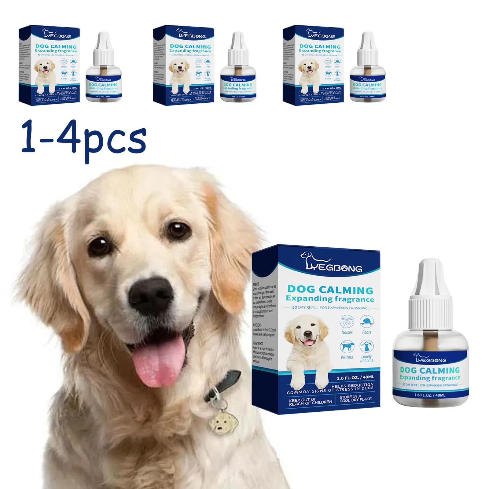 Liquido calmante per cani Anti-ansia Riduzione del rumore Emozione Lenitivo Diffusore per gatti Alleviare lo stress Previene l'avanguinamento e lo combattere