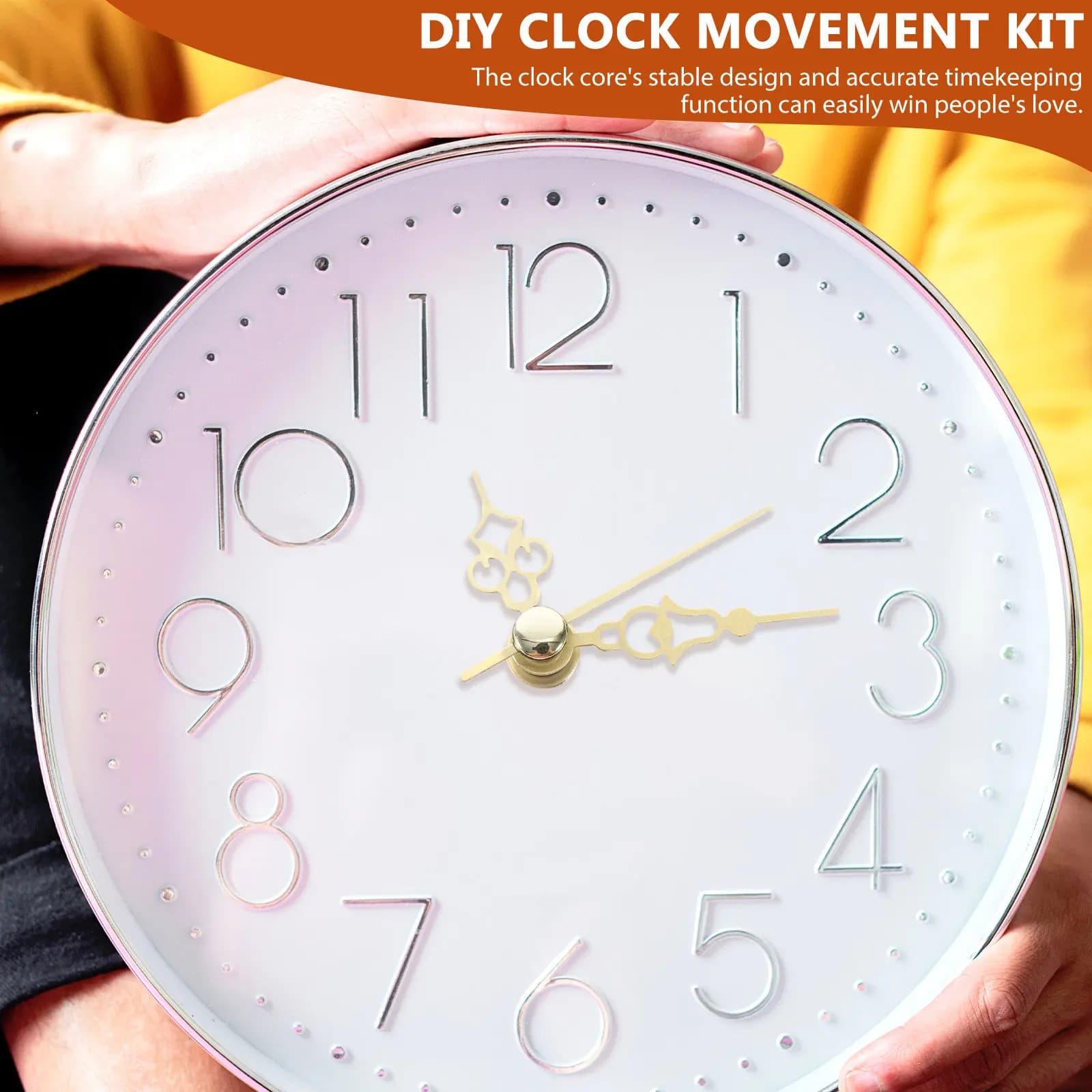 Set di Meccanismi per Orologi Fai-da-Te, Movimento Preciso e Stabile per Riparazione e Sostituzione di Orologi da Parete, Nucleo in Plastica, Semplice ed Elegante