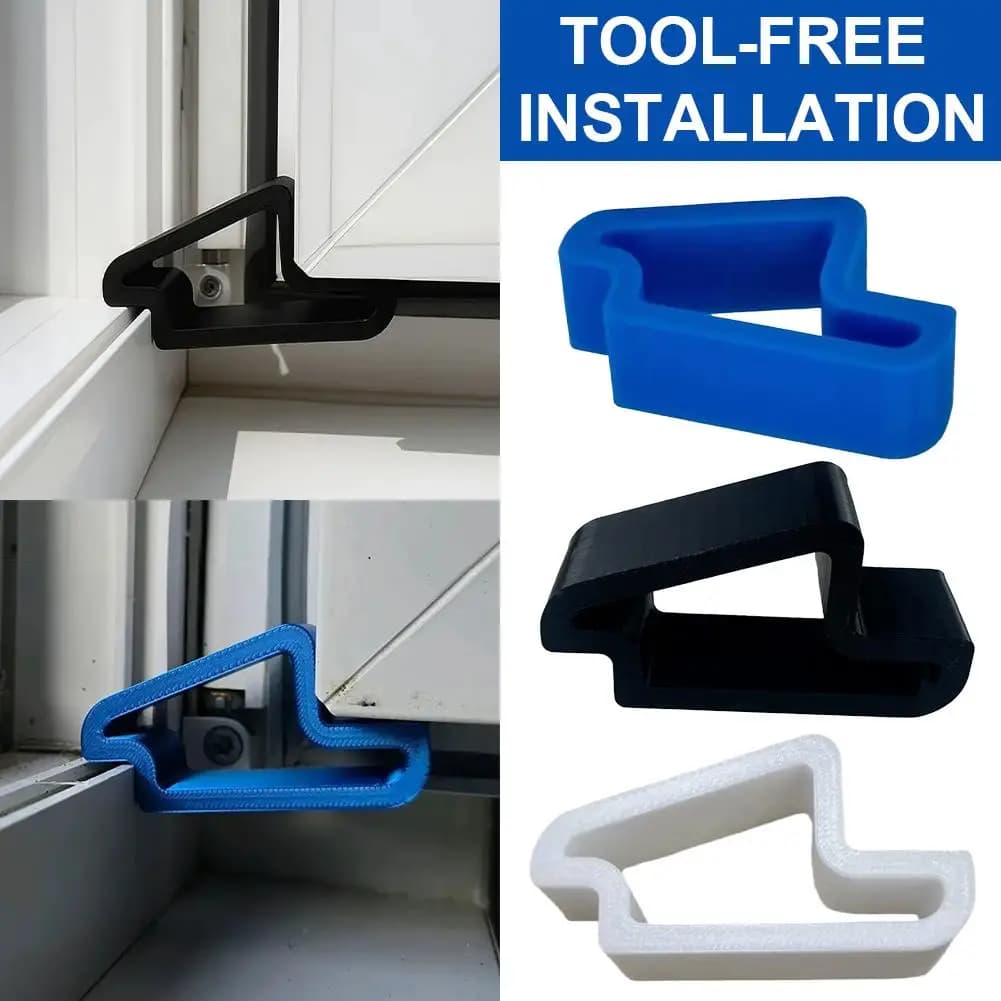 Fermaporta Rinforzato Antiurto, Morsetti per Porte, Clip in Plastica Robusta per Binari, Fissatori per Balconi, Strumenti per Ventilazione Interna