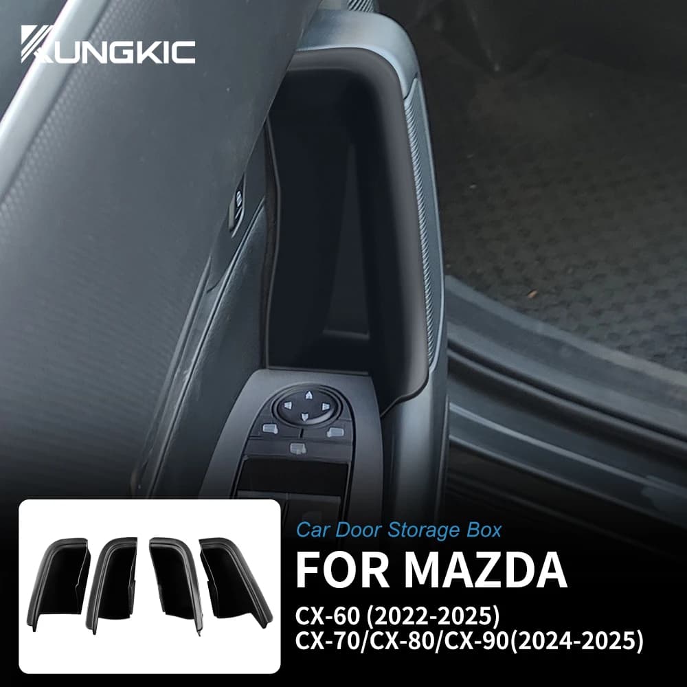 Per Mazda CX-60 2022-2025 CX-70 CX-80 CX-90 2024-2025 Auto Maniglia Della Porta Scatola di Immagazzinaggio Vassoio Nascosto Organizzatore Contenitore Accessori