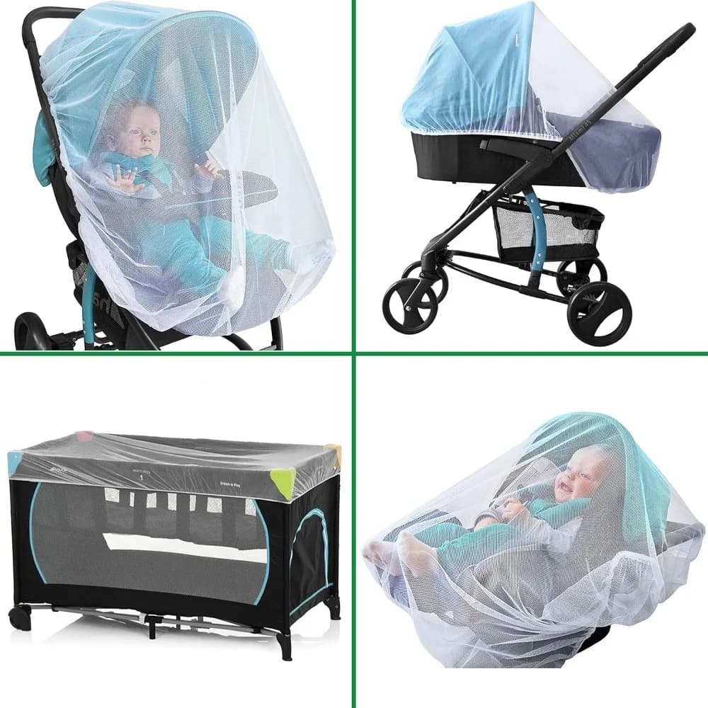 zanzariera per bambini per passeggino, seggiolino auto e culla – rete anti-insetti per neonati premium per jogger, marsupio e pack n play – lattina per bambini