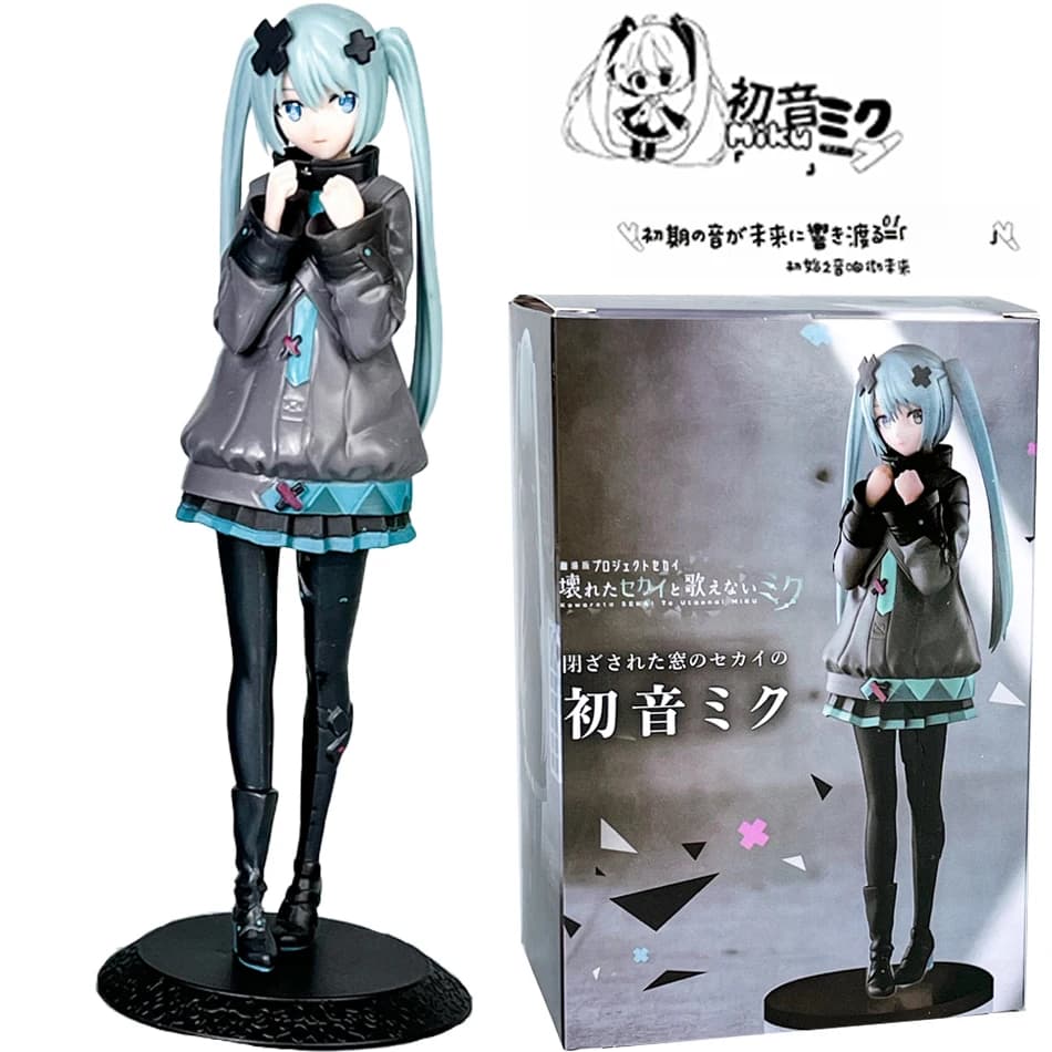 New in Stock: Hatsune Miku in a World with Closed Windows, Action Figures Collection Souls, Models Kawaii of Miku, Toys, Christmas Gifts