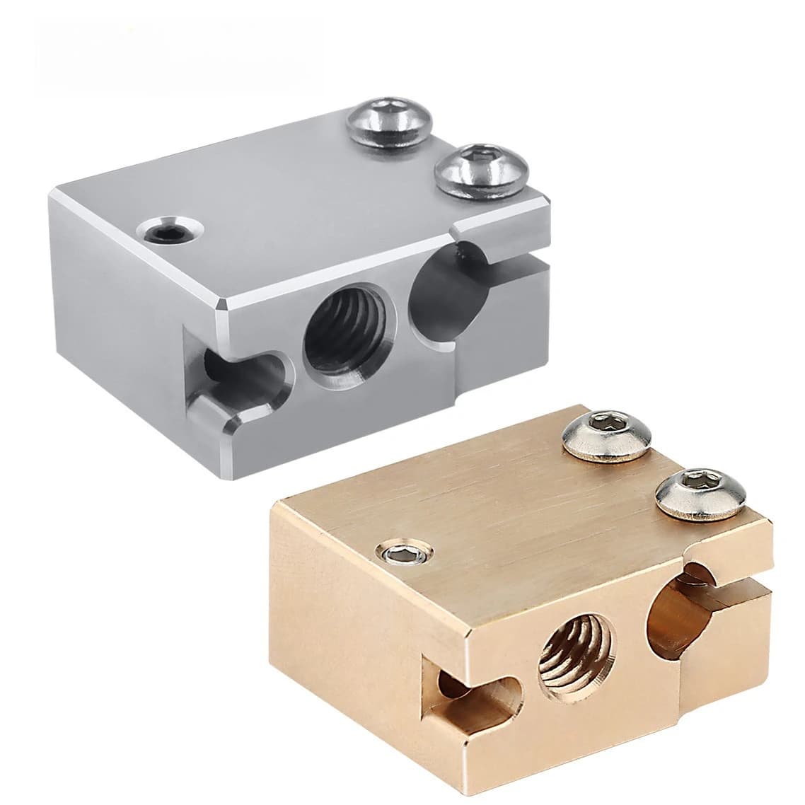 Accessories for 3D printer New brass heating block E3D Volcano PT100 aluminum heating