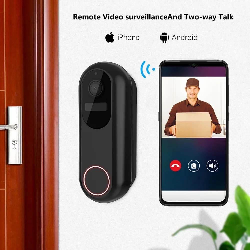 Tuya Campanello Senza Fili Impermeabile Telecamera Wifi Citofono Domestico 1080P Video Eye Porta Digitale Peepholes Rilevazione di Movimento Interfono