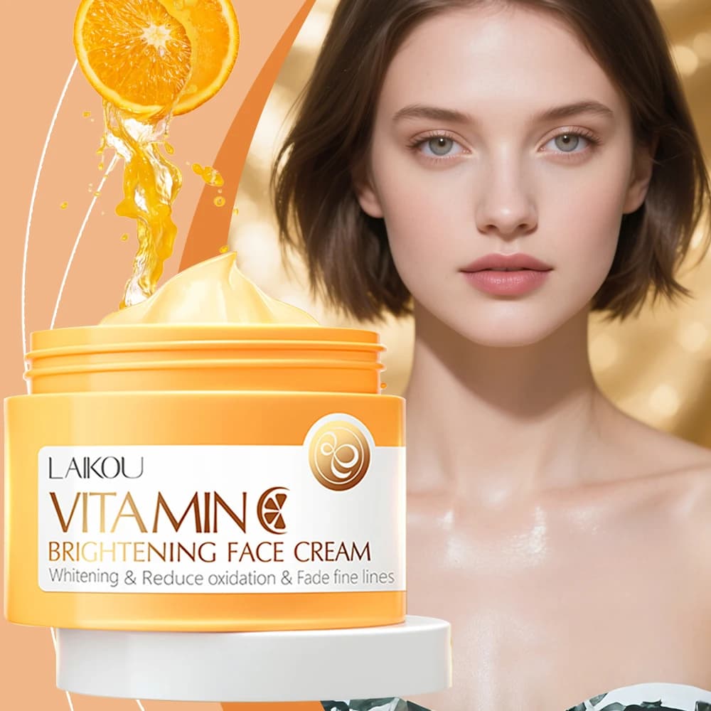 LAIKOU Cream Viso Illuminating to Vitamin C, Hydrating Antioxidant to Reduce Obsidation and attenuate Subtle Rugs, Daily Viso Care