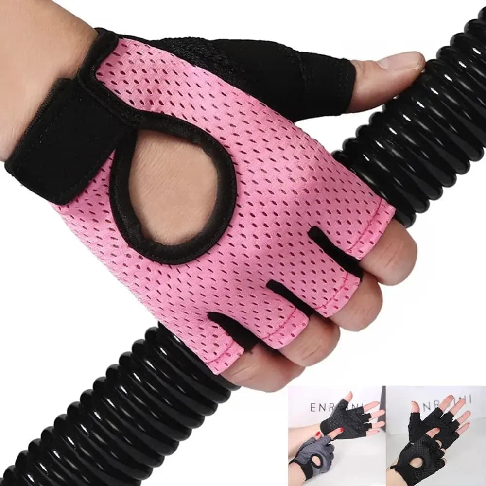 Bodybuilding Workout Cycling Fingerless Gloves Non-slip Breathable Fitness Gloves Gym Training Fishing Gloves Men Women