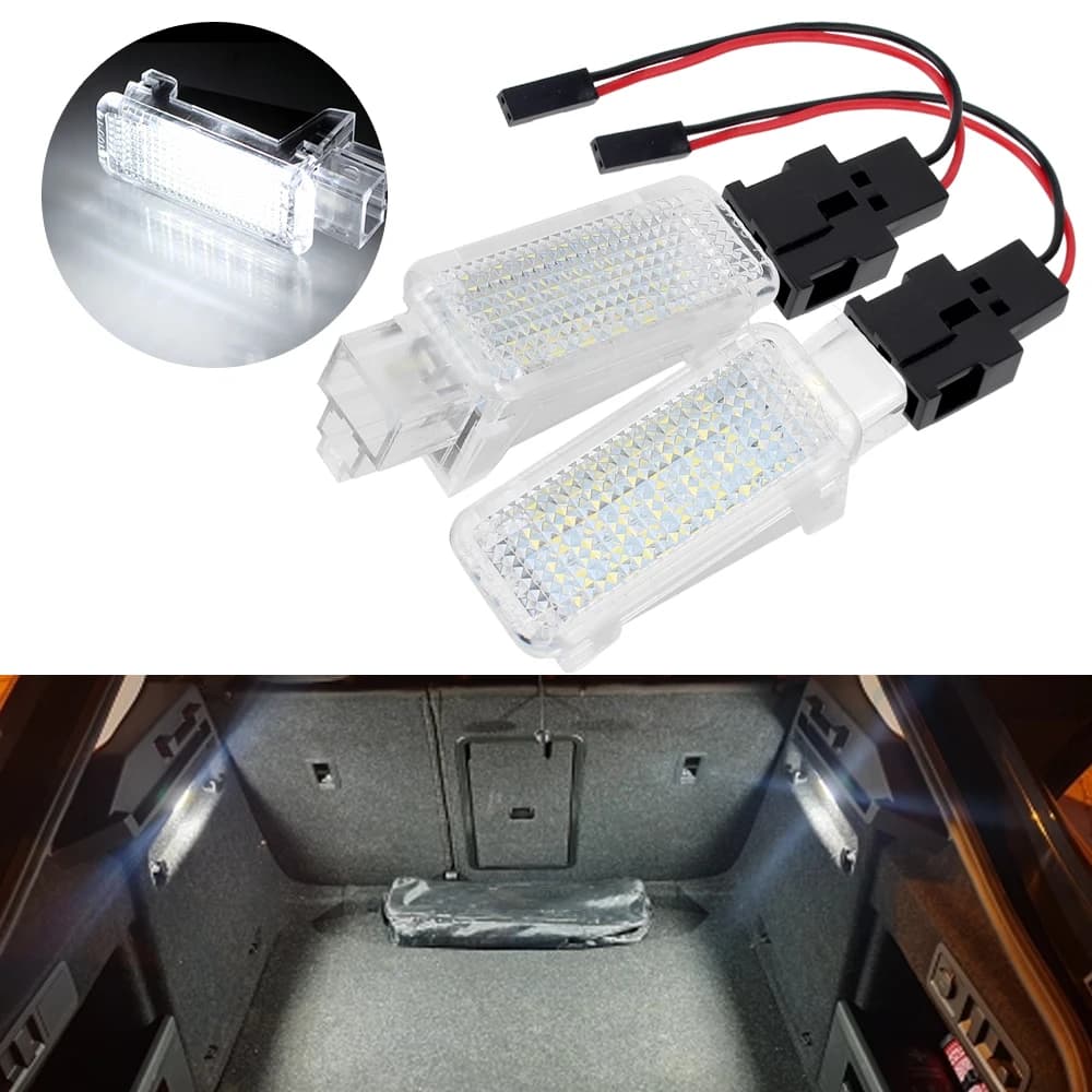 2 luci LED per vano bagagli, luci LED per bagagliaio per Skoda Octavia Fabia Superb Roomster Kodiaq, lampada per bagagliaio auto