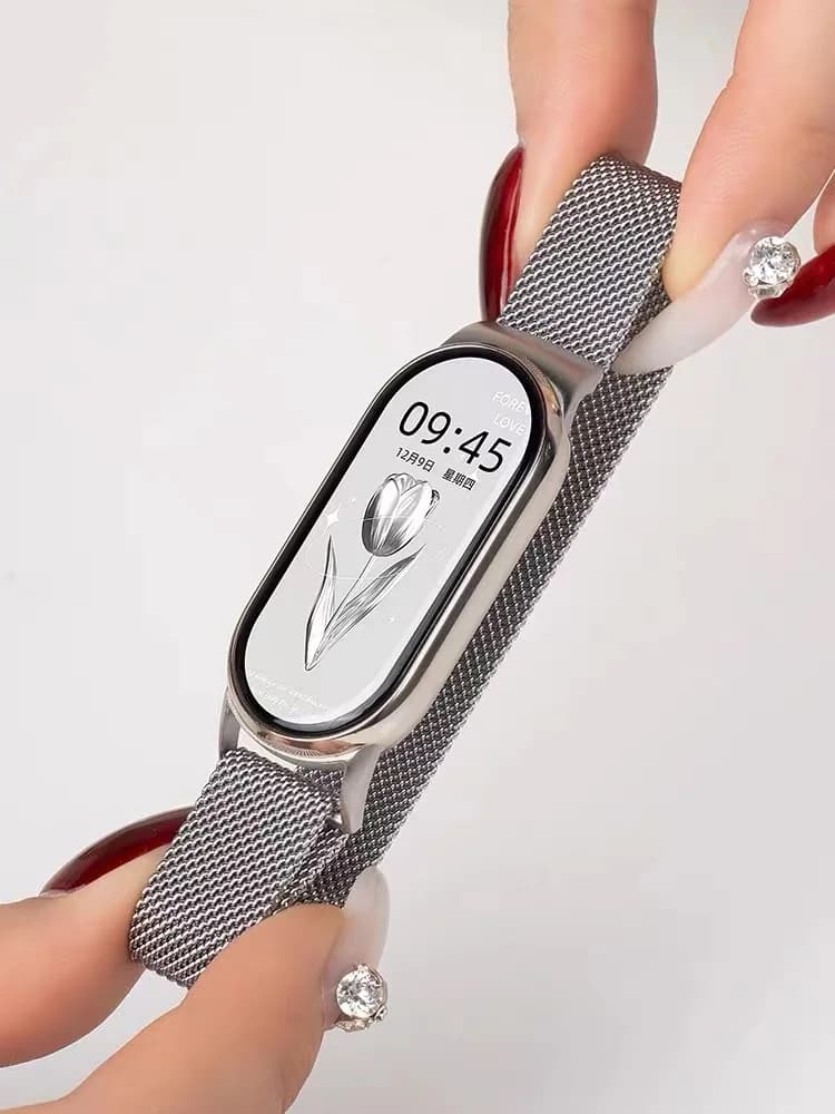 Cinturino in metallo acciaio inossidabile per Xiaomi Mi Band 9 Smart Bracciale di ricambio Accessori Smartwatch correa Mi band 8-9 Cinturino