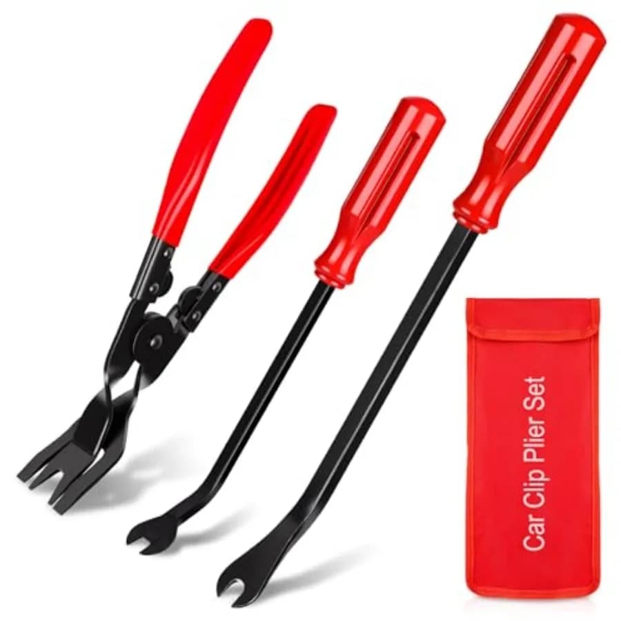 Clip Pliers Trim Removal Tools - 3 Pack Car Removal Tool Set to Remove Rivets Fasteners Push Pins, Clips Puller Kit for Door Da
