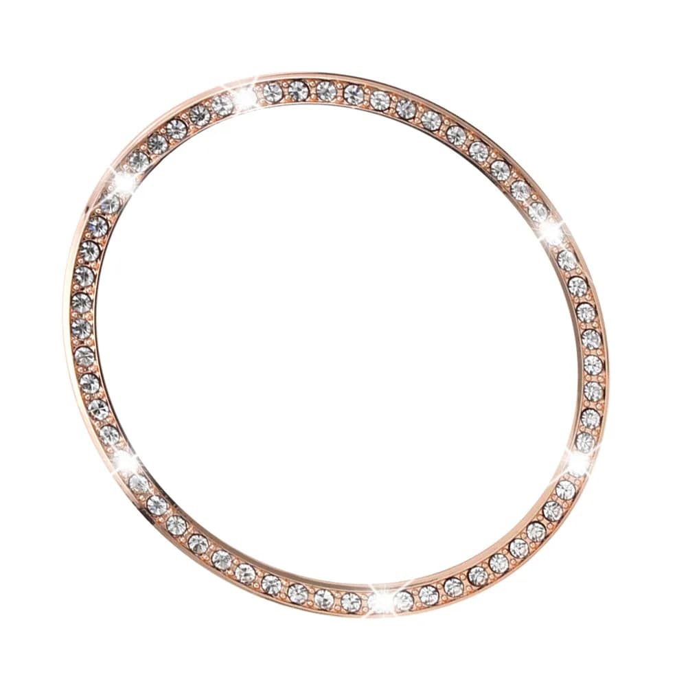 Anello per ghiera dell'orologio Bling, decorazione protettiva in metallo lucido, compatibile con 4 42 mm, accessorio elegante per smartwatch.