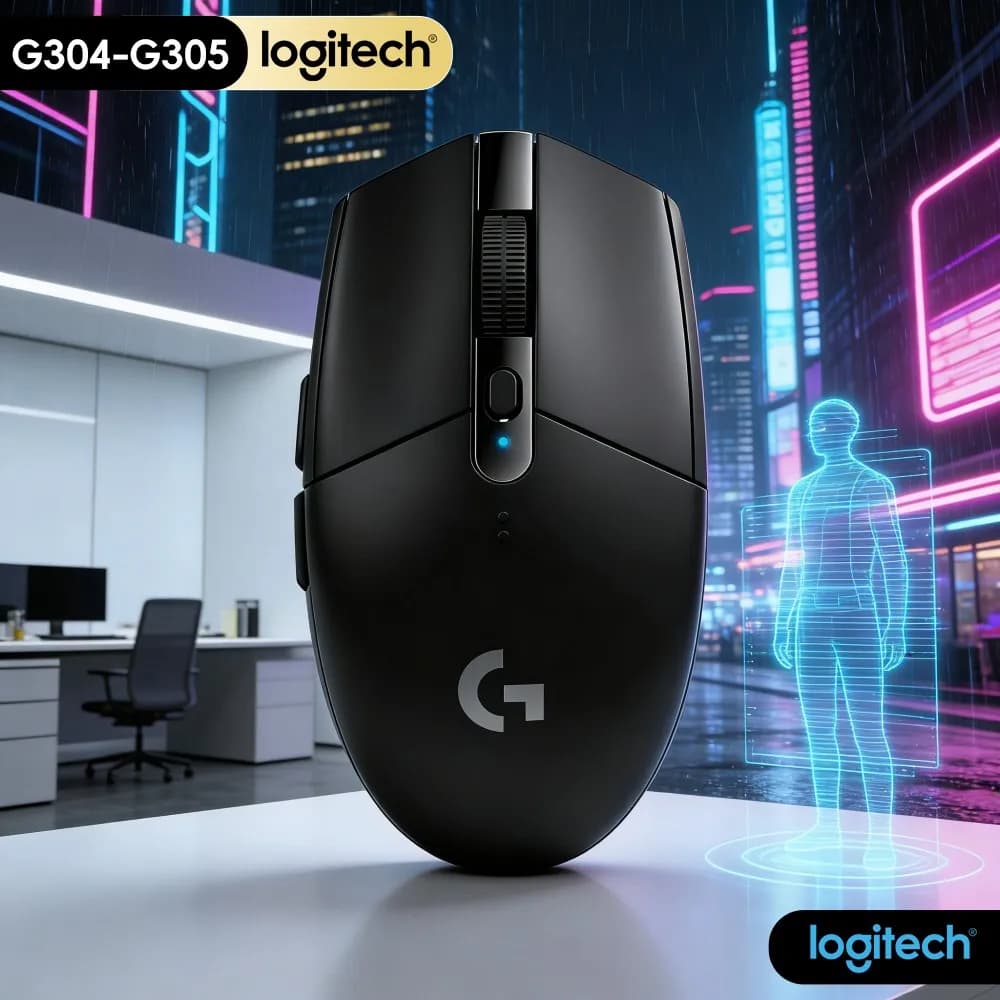 Logitech G304 LIGHTSPEED Wireless Gaming Mouse 12000 DPI HERO Sensor 1Ms Latency 250Hr Battery Easy Setup Laptop Gamers