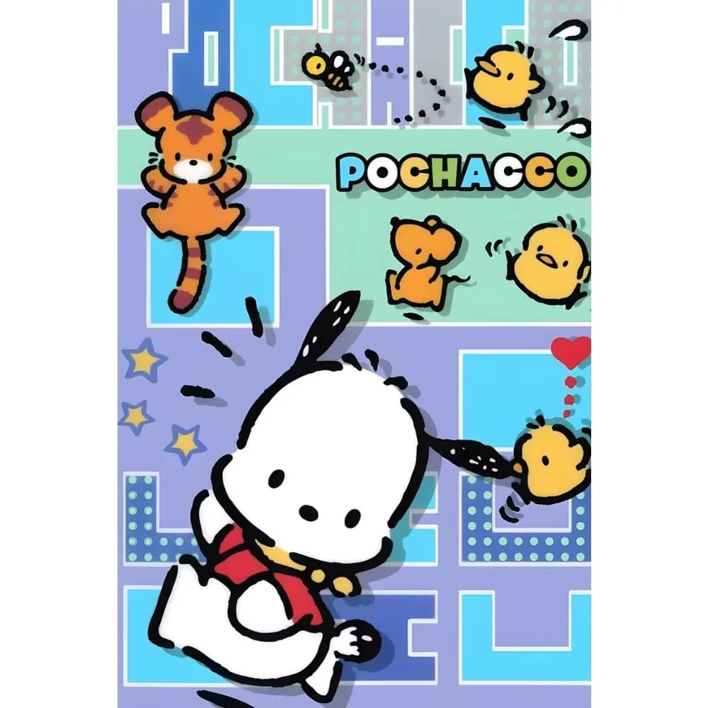 Sanrio Pacha Dog & Friends Full Square Round Diamond Painting Home Living Room Bedroom Bar Aesthetic Decoration Gift