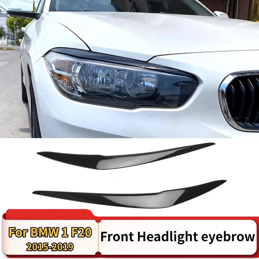 Faro anteriore Sopracciglio Palpebra Copertura Trim Lampada Adesivo Esterno Per BMW Serie 1 F20 F21 2015-2019 Tuning Body Kit Accessori