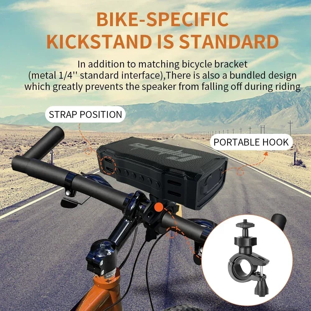 Altoparlante Bluetooth wireless magnetico per carrello da golf elettronico subwoofer da ciclismo impermeabile esterno portatile da 30 W con supporto per bicicletta