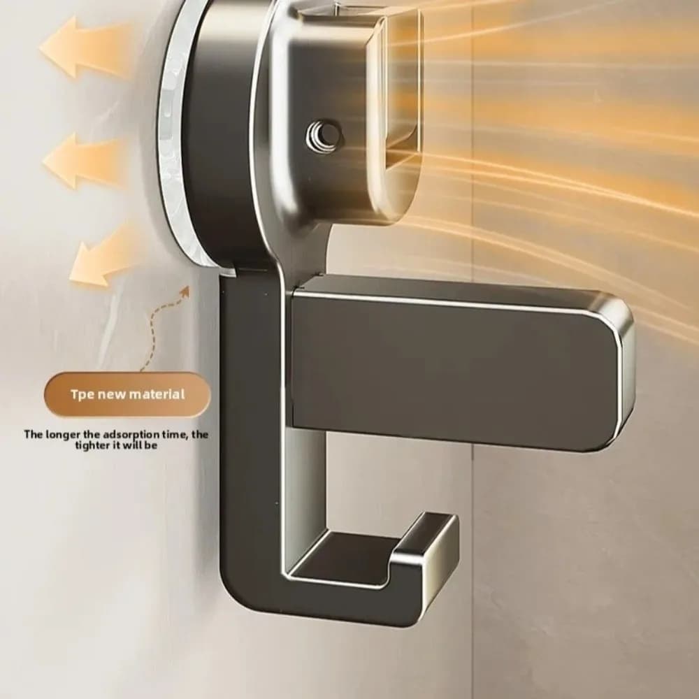 Portasciugamani in Alluminio 30/40/50CM, Robusto con Gancio e Ventosa, Grigio, Senza Foratura, Doppio Asta, per Balcone