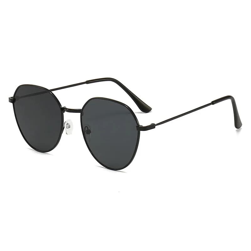 Minimalist Polygon Round Sunglasses For Men & Women Thin Light Metal Frame UV400 Suitable For Driving Outdoor Sports And Photo