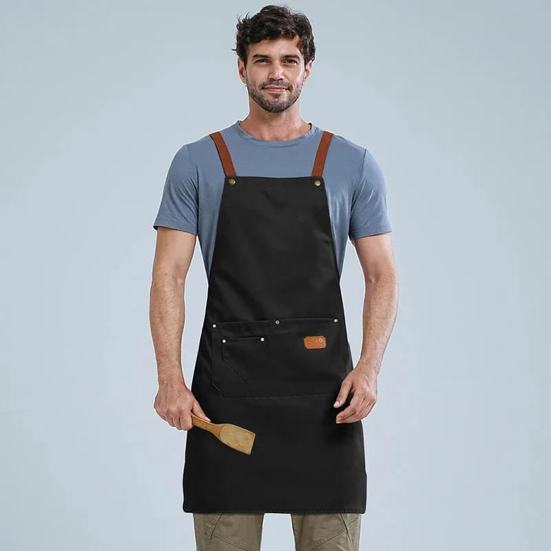 Unisex Waterproof Kitchen Aprons with Adjustable Bretelles for Restaurant, Bar, Barber, Cafeteria, Home, Kitchen, Pastry, Chef