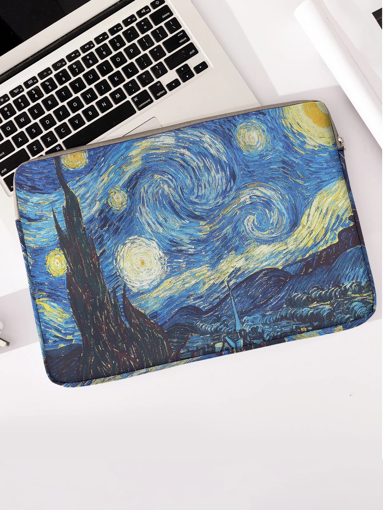 Van Gogh Starry Night Oil Painting Print Laptop Sleeve Bag For 14 Inch Notebook Computer