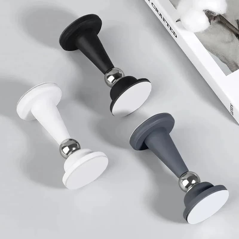 Fermaporta in Silicone con Forte Aspirazione - Senza Foratura, Protezione Anti-Collisione per Pavimento e Parete della Camera da Letto