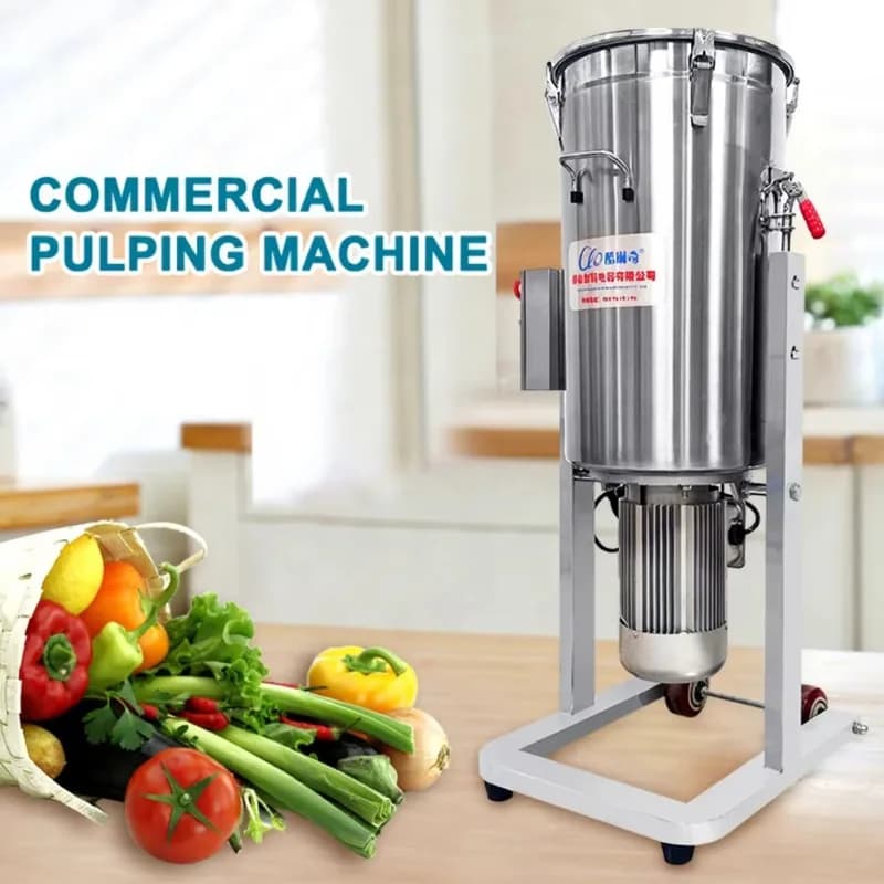 Frullatore Industriale per Salse Vegetali da 45L, Trituratore per Limoni, Mele, Peperoni e Pomodori