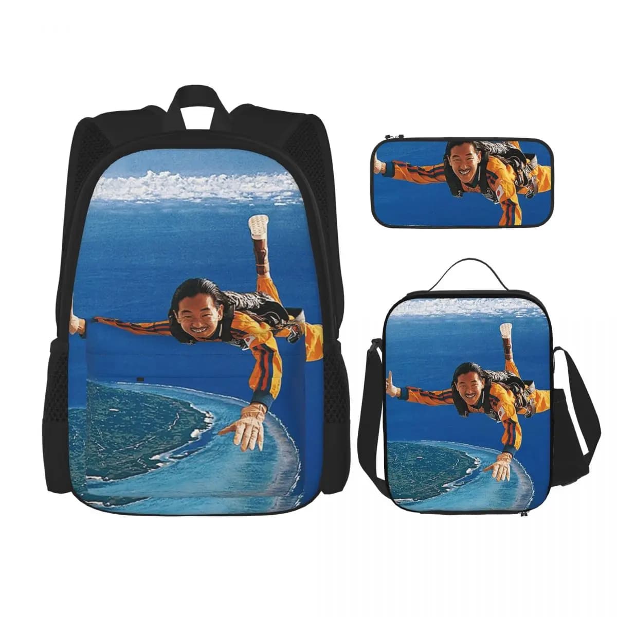 MASAYOSHI TAKANAKA - Zaini Ayyunisa per bambini, borsa per libri, borse scolastiche, zaino, borsa per il pranzo, astuccio, set da tre pezzi