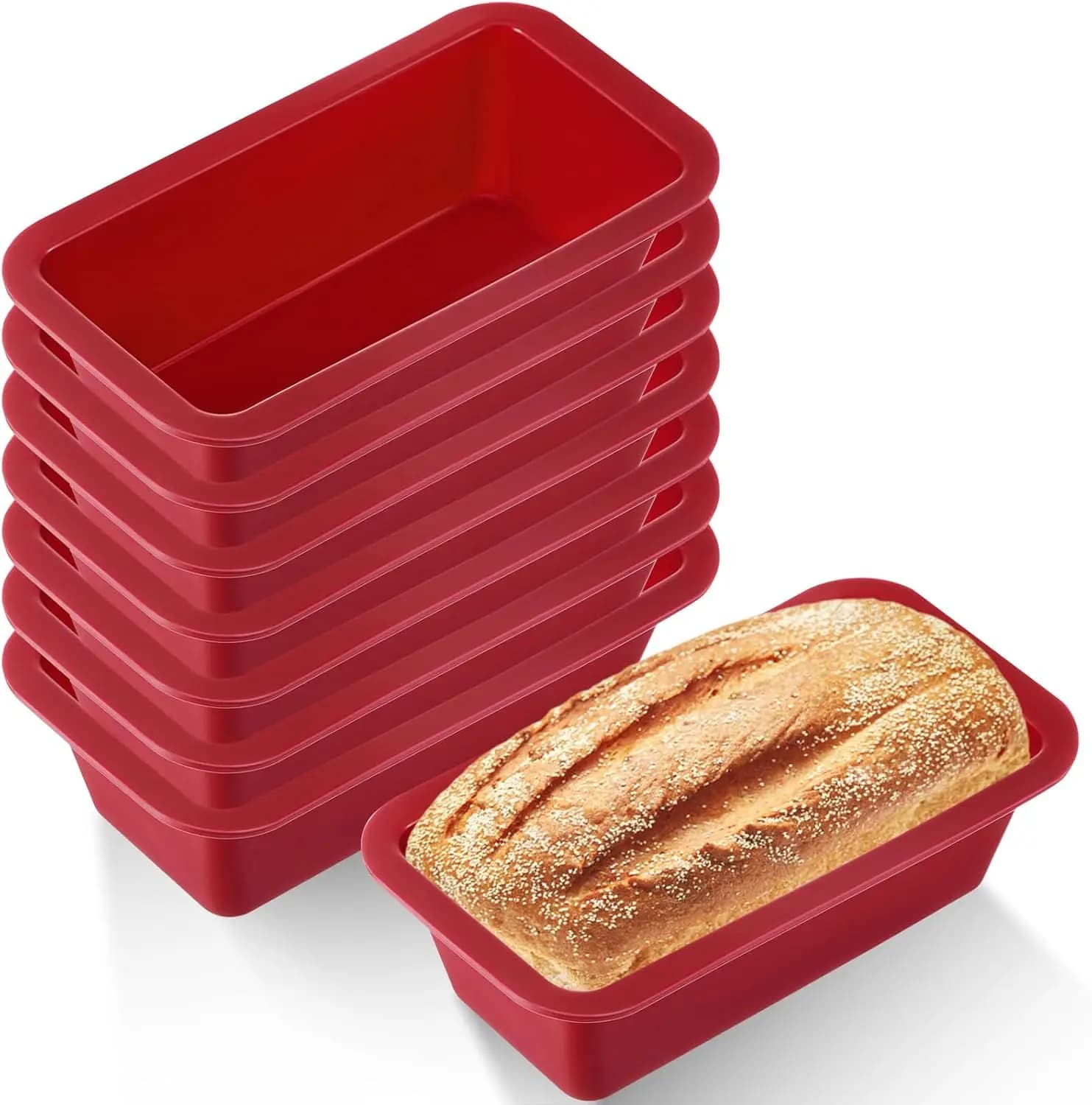 Stampi da forno in silicone Teglie per torte rettangolari antiaderenti Mini teglia per pane a rilascio facile Stampo per pane tostato Accessori da cucina Strumento per pasticceria