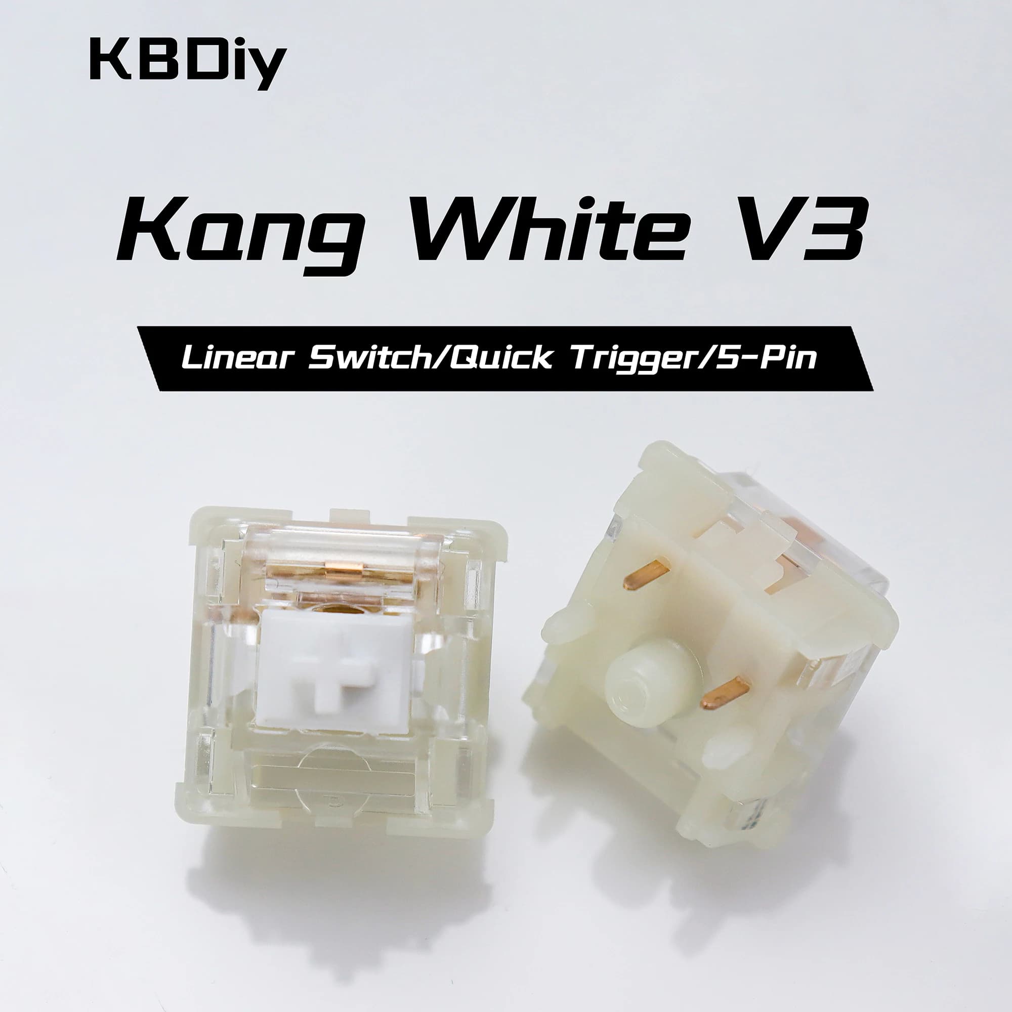 KBDiy Kang Bianco V3 Interruttore Tastiera 5 Pin 50gf Interruttori Lineari Creamy Per Personalizzato FAI DA TE 60 Gaming Tastiera Meccanica Aula F75 F87