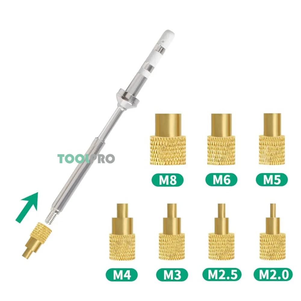TS100 Hot Melt Nozzle Head 3D Printer Accessory Hot Melt Soldering Iron Accessory Embedding Brass Implant Machine